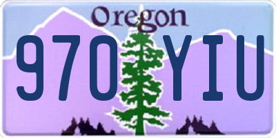 OR license plate 970YIU