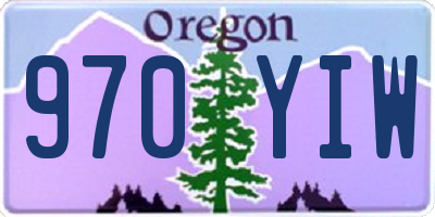 OR license plate 970YIW
