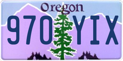 OR license plate 970YIX