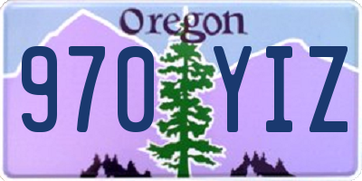 OR license plate 970YIZ