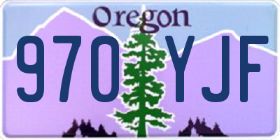 OR license plate 970YJF