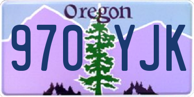 OR license plate 970YJK