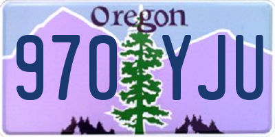 OR license plate 970YJU