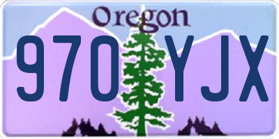 OR license plate 970YJX