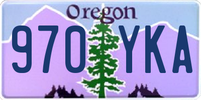 OR license plate 970YKA
