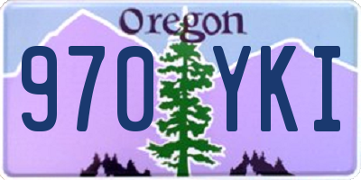 OR license plate 970YKI