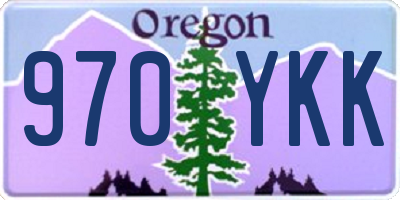 OR license plate 970YKK