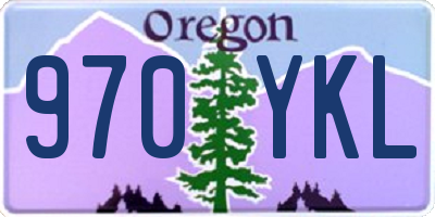 OR license plate 970YKL