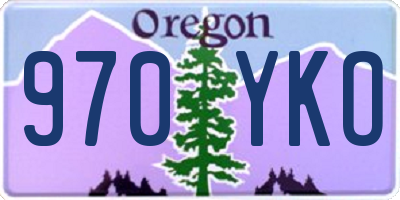 OR license plate 970YKO