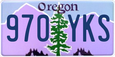 OR license plate 970YKS