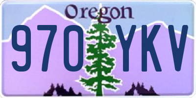 OR license plate 970YKV