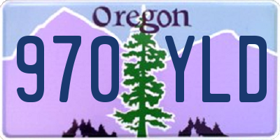 OR license plate 970YLD