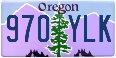 OR license plate 970YLK