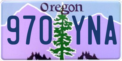 OR license plate 970YNA