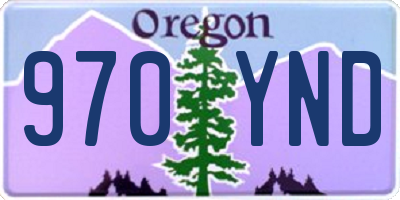OR license plate 970YND
