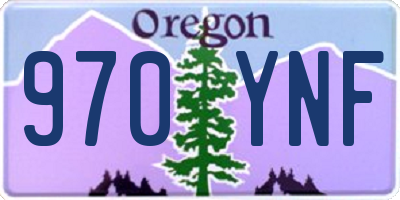 OR license plate 970YNF