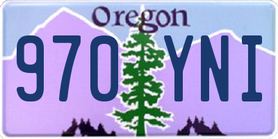 OR license plate 970YNI