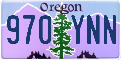 OR license plate 970YNN