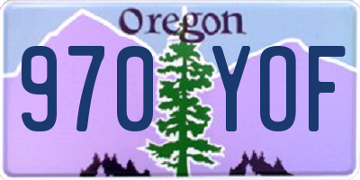 OR license plate 970YOF