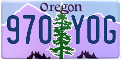 OR license plate 970YOG
