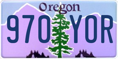 OR license plate 970YOR