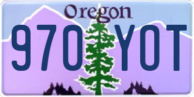 OR license plate 970YOT