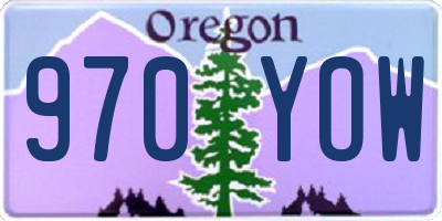 OR license plate 970YOW