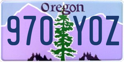 OR license plate 970YOZ