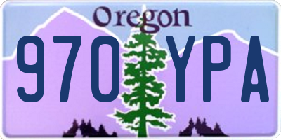 OR license plate 970YPA
