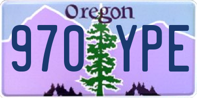 OR license plate 970YPE