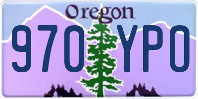 OR license plate 970YPO