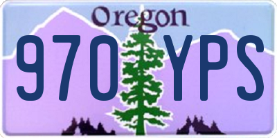 OR license plate 970YPS
