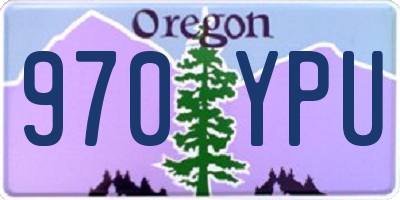 OR license plate 970YPU