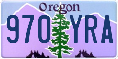 OR license plate 970YRA