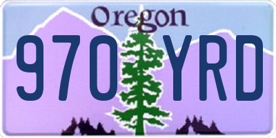 OR license plate 970YRD