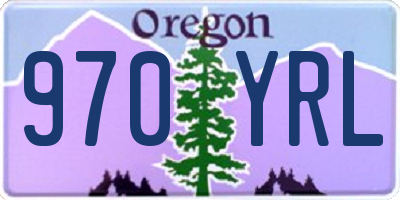 OR license plate 970YRL
