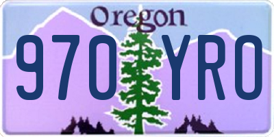 OR license plate 970YRO