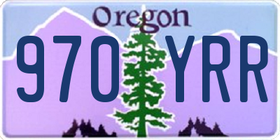 OR license plate 970YRR