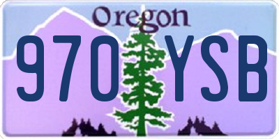 OR license plate 970YSB