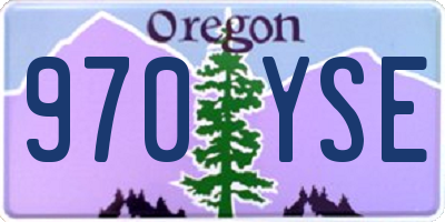 OR license plate 970YSE