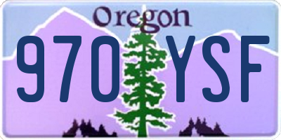 OR license plate 970YSF