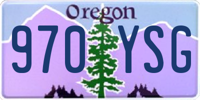 OR license plate 970YSG