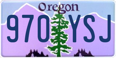 OR license plate 970YSJ