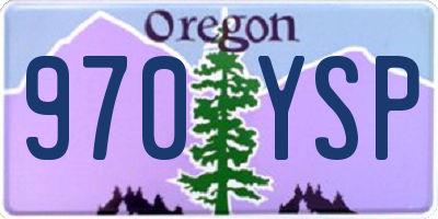 OR license plate 970YSP