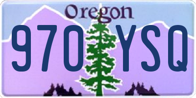 OR license plate 970YSQ