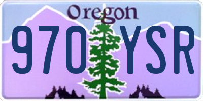 OR license plate 970YSR