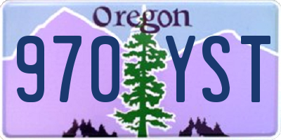 OR license plate 970YST