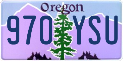 OR license plate 970YSU