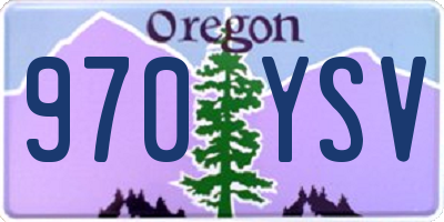 OR license plate 970YSV