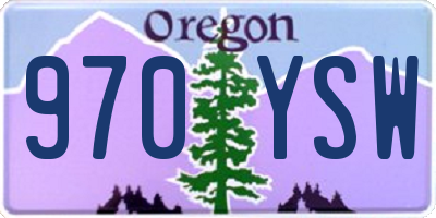 OR license plate 970YSW
